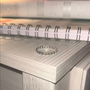 Pandora Silver Heart Pattern Ring